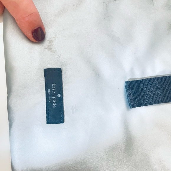 Black nylon Kate Spade diaper bag with patent leather handles/accents. - Picture 7 of 7